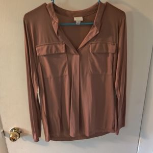 Pink blouse long sleeve